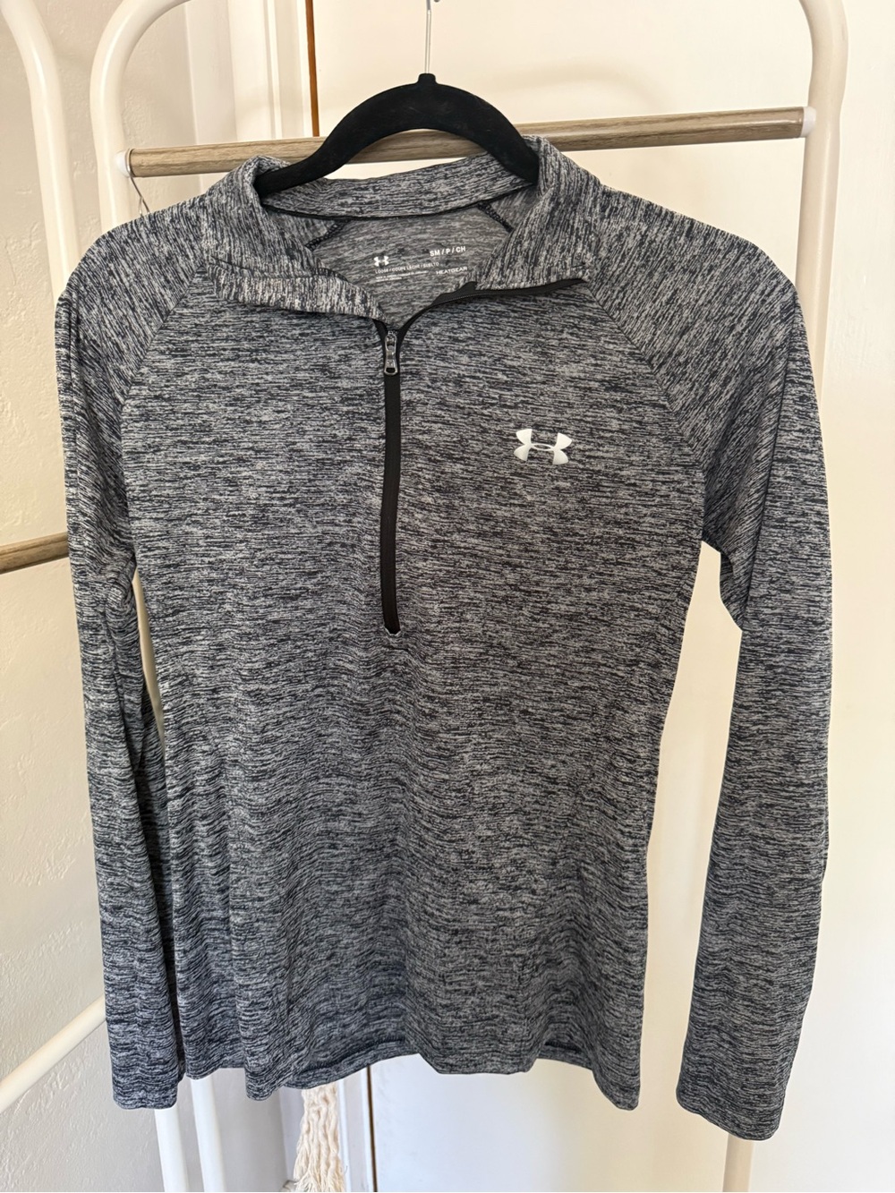 Under Armour Black/Gray Heather 1/4 Zip Performance Pullover